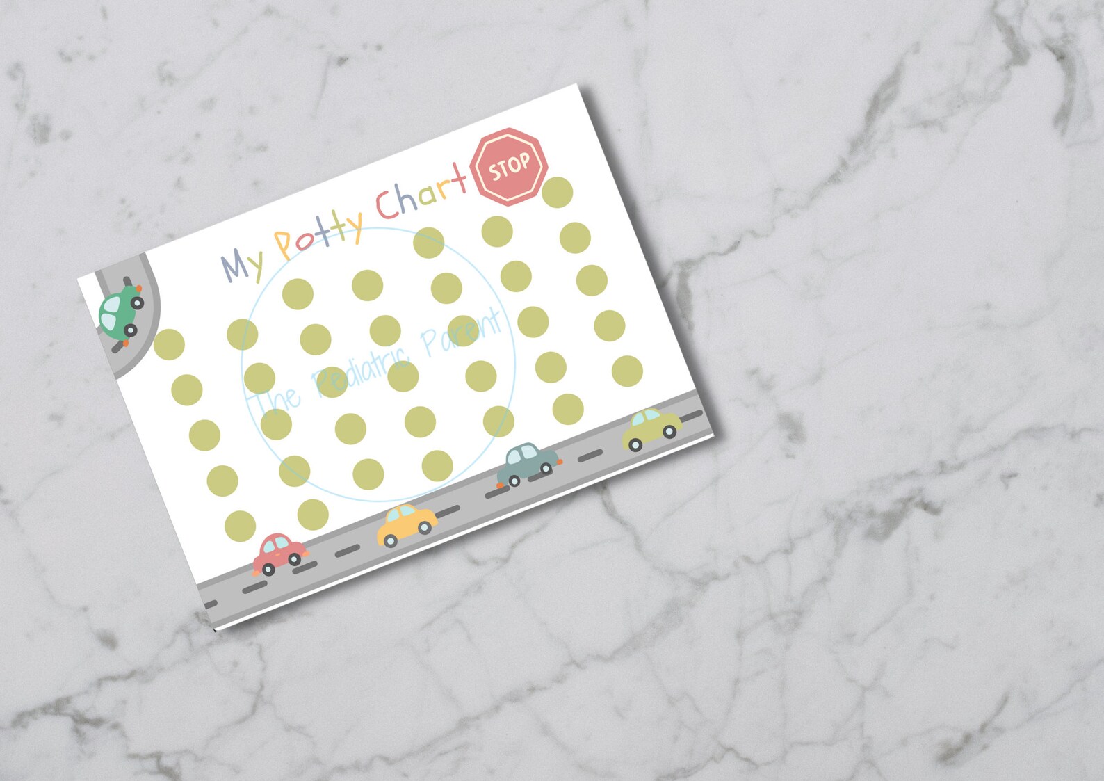 Car Potty Chart Potty Training Chart Potty Training Printable Reward
