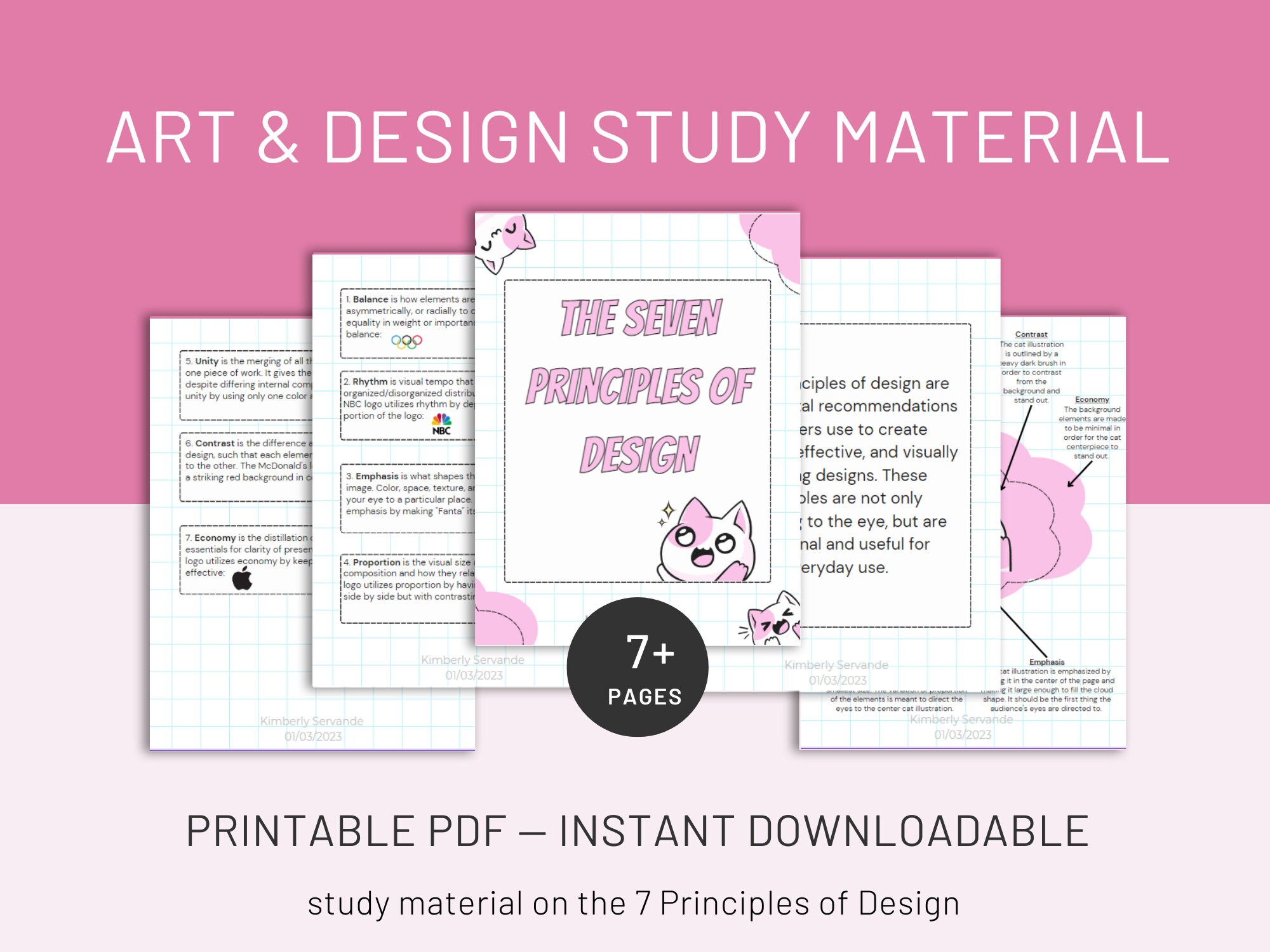 The Seven Principles of Design, Study Guide, Notes for Art Students ...