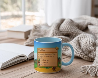 Taza de Stardew Valley – Pelican Town, Coffee Boost (325 ml)