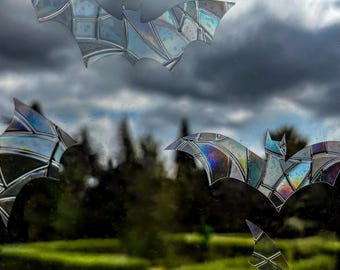 Bat Window Decals, Halloween, Set of 8 Bat Sun Catchers, Bats Sun Catcher, Spooky Season