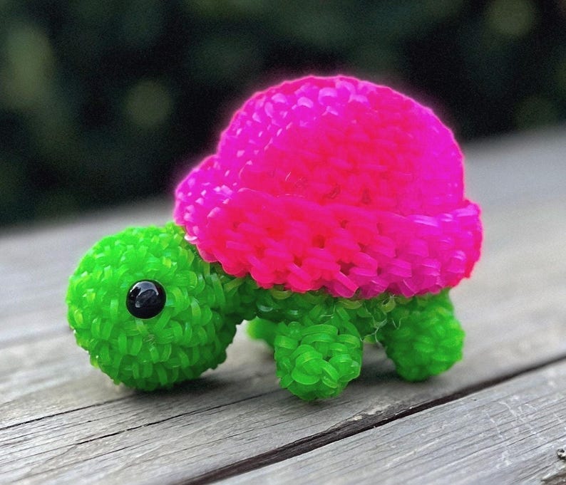 String Loom Turtle Turtle - Rainbow Loom, Loomigurumi - Etsy