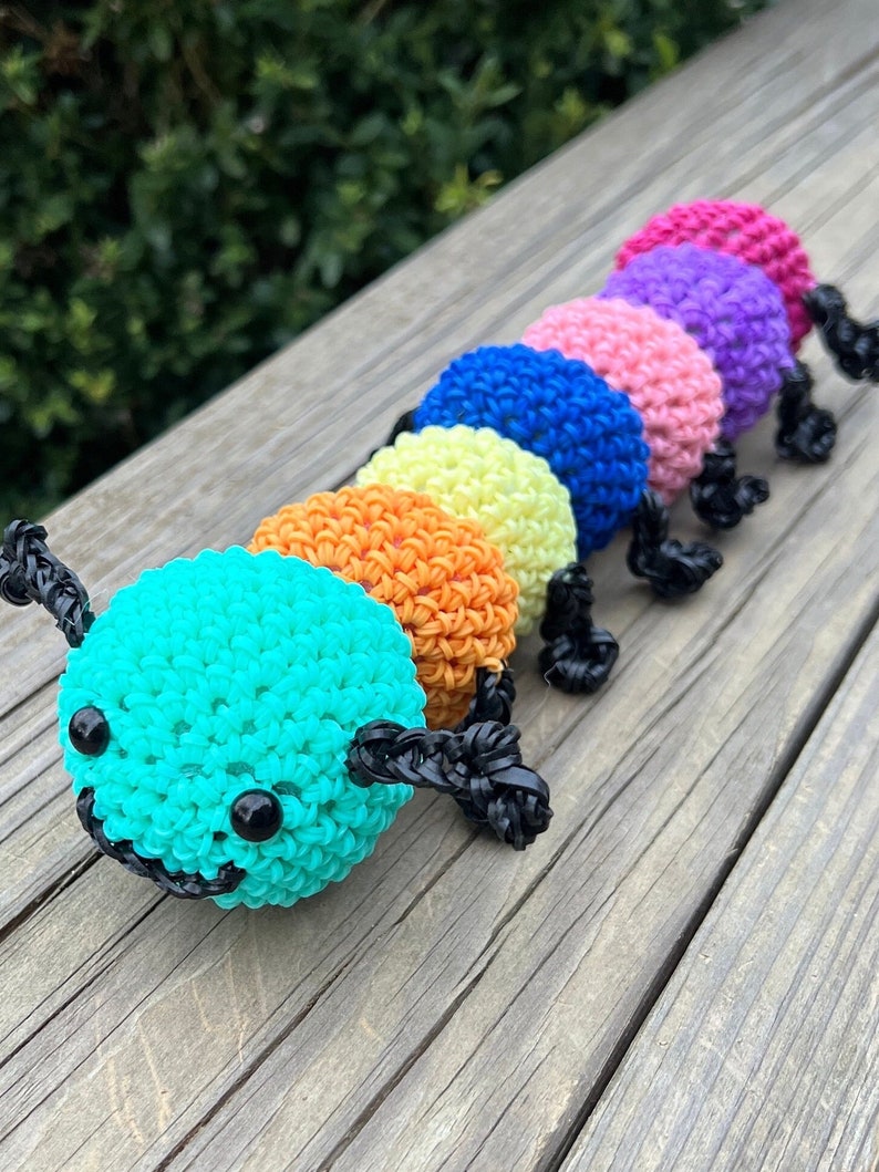 Caterpillar - Rainbow Loom, Loomigurumi - Etsy