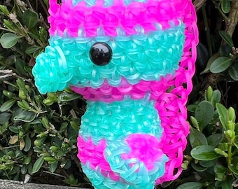 Caballito de mar - Rainbow Loom, Loomigurumi