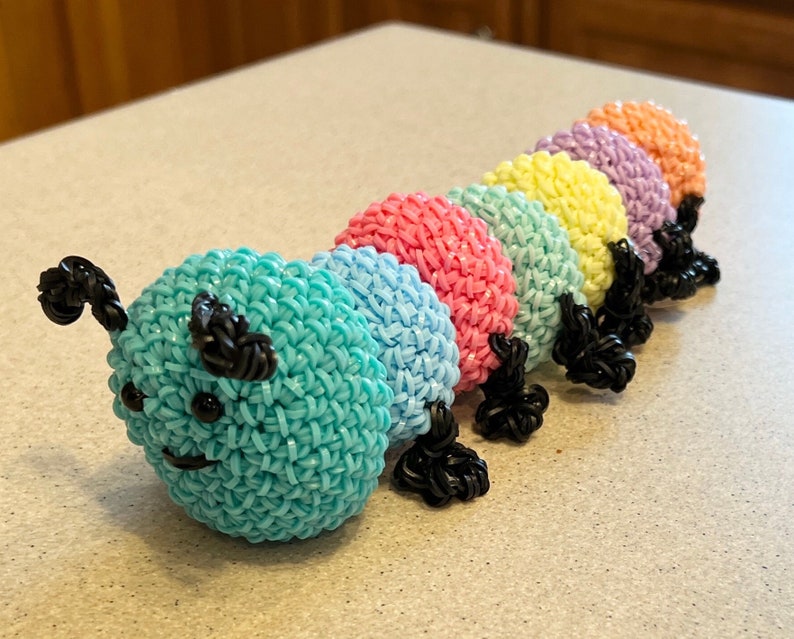 Caterpillar - Rainbow Loom, Loomigurumi - Etsy