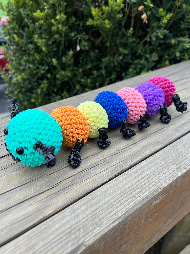 Caterpillar - Rainbow Loom, Loomigurumi - Etsy