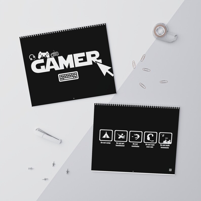 Gamer Wall Calendar 2024 Etsy