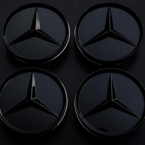 Set of 4 ( 56mm, 60mm, 64mm,75mm) Mercedes Benz wheel caps | Mercedes Rim Caps Alloy tire wheel caps | Mercedes Wheel Center Caps