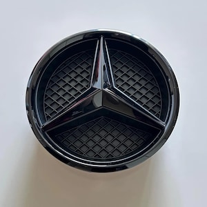 Glossy Black Mercedes Grill Badges | Mercedes Star Logo Front Grill Badge | Benz Grill Badge For W205 W117 W118 Models