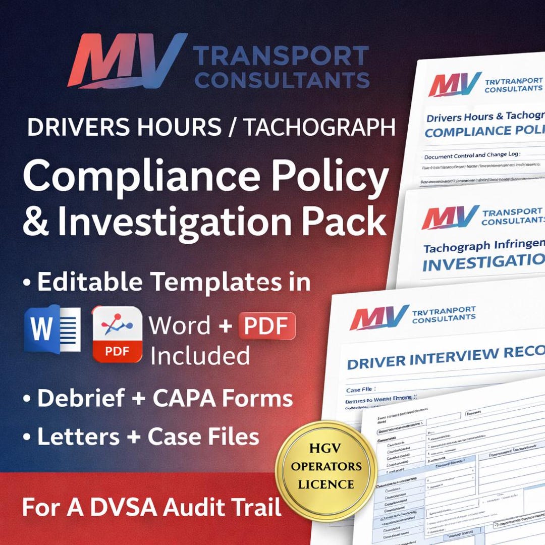 Drivers Hours & Tachograph Compliance Policy + Infringement ...