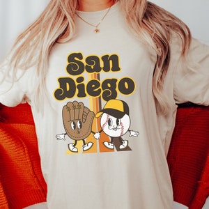 San Diego Retro Baseball Character Shirt, San Diego Baseball, Retro Character Tee