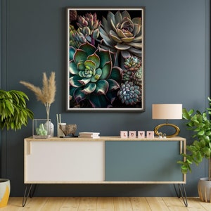Succulents Wall Art Print, Stunning Downloadable Wall Art, DIGITAL PRINT DOWNLOAD