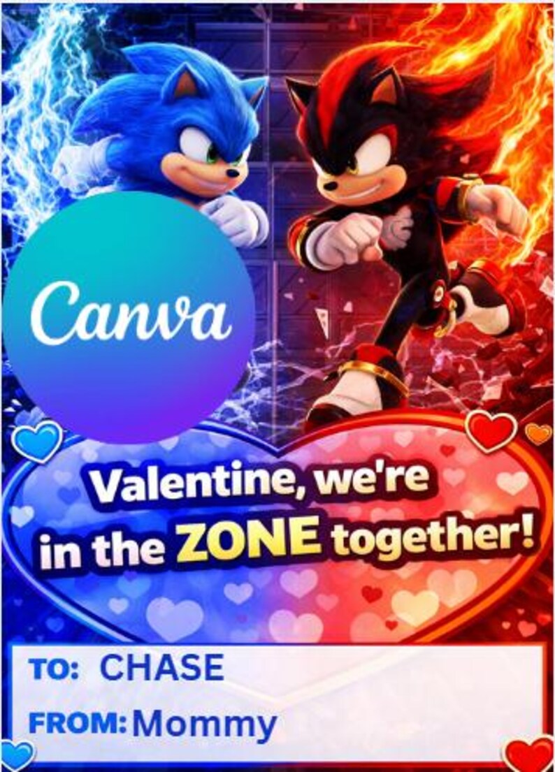 Sonic the Hedgehog Valentine Cards | Kids Classroom Exchange (digital ...