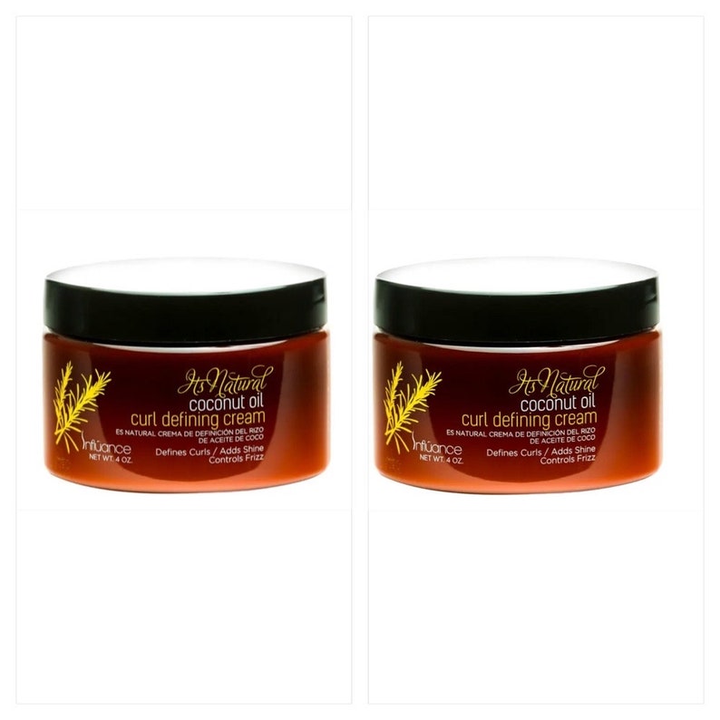 Influance It's Natural Coconut Oil Curl Defining Cream 4 Oz. 2 PACK