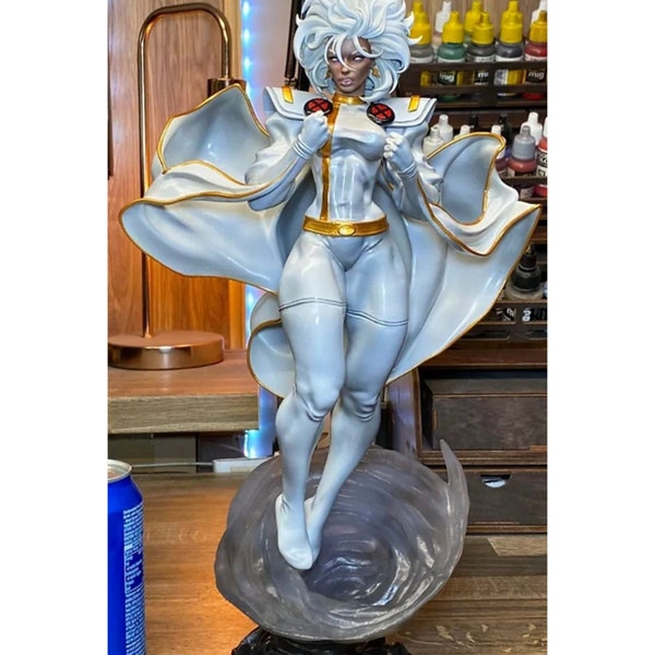 Ororo munroe, x-men, tempête, imprimé en 3D, peint, figurines, fait main, statue, 20 cm, résine, figurines imprimées en 3D, fait main