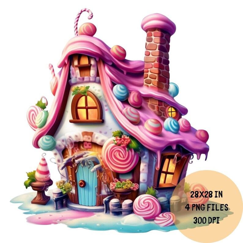 Fairy Candy House Digital Downloads Candy House Clipart Etsy
