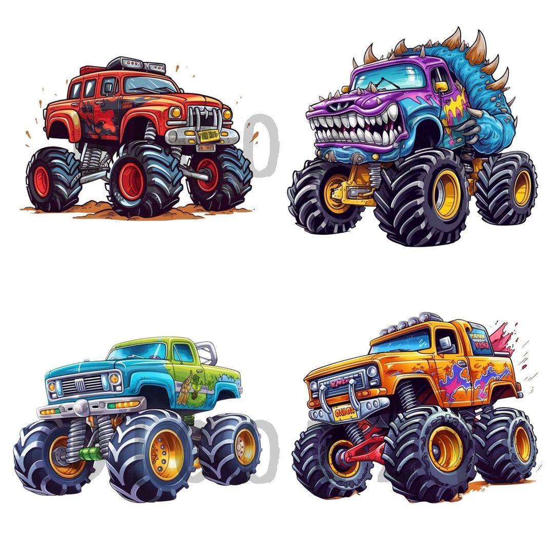 Monster Truck Clipart, Monster Truck Png, Digital Download, Monster ...