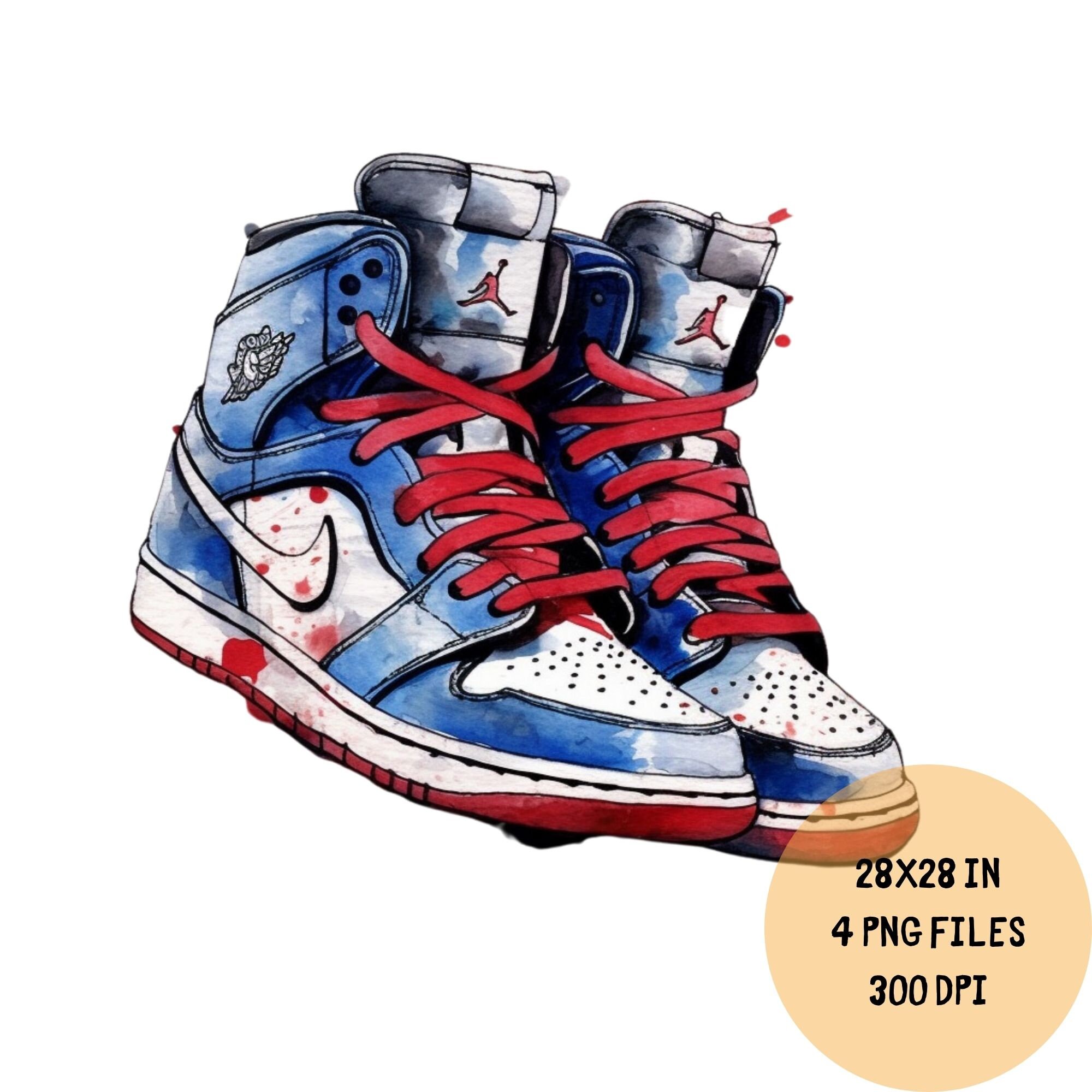 Basketball Shoe Clipart Watercolor Clipart Digital Clipart - Etsy