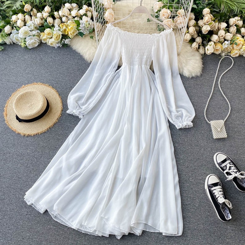 Cottagecore Dress, Autumn Milkmaid Daisy Sage Dress, Women Wedding ...