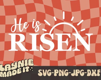 Christian Svg, Christian Png, Páscoa Svg, Páscoa Png, Ele ressuscitou Svg, Ele ressuscitou Png, Design de sublimação cristã, Camisa cristã