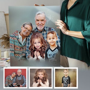Add Loved One to Photo - Memorial Portrait for Deceased Father Mom - Gift for Loss of Loved One - Remembering Passed Away Loved One