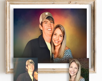 Personalized Watercolor Memorial Portrait: Family Remembrance Art,add person to photo, combine photos, add deceased person, family portrait