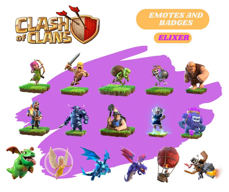 Clash of Clans Twitch Discord Youtube Emotes Etsy