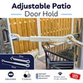 Easy Adjustable Door Hold - French Patio Door Cabin hook at 4 lengths