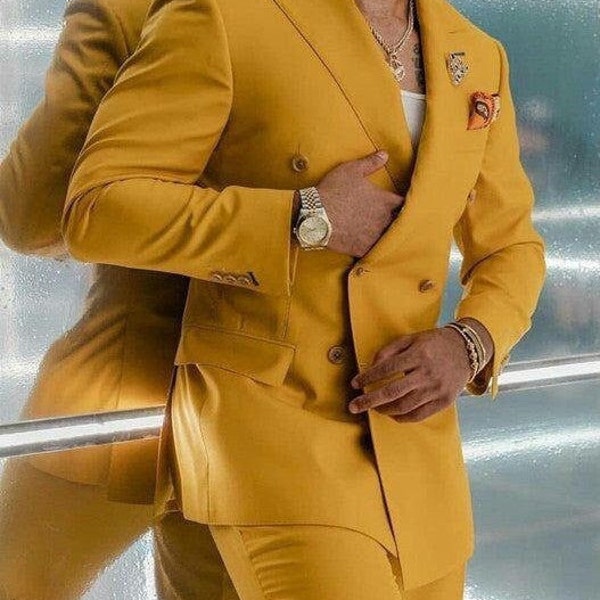 Mustard Mens Suit - Etsy