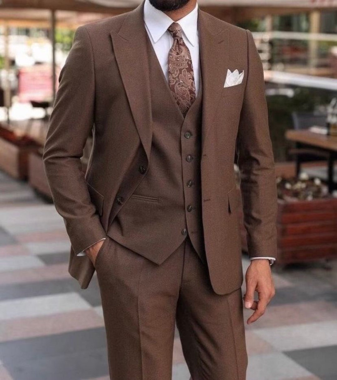 Men's Wedding - Prom Event Bruno 3 Piece  Gray Slim Fit Suit