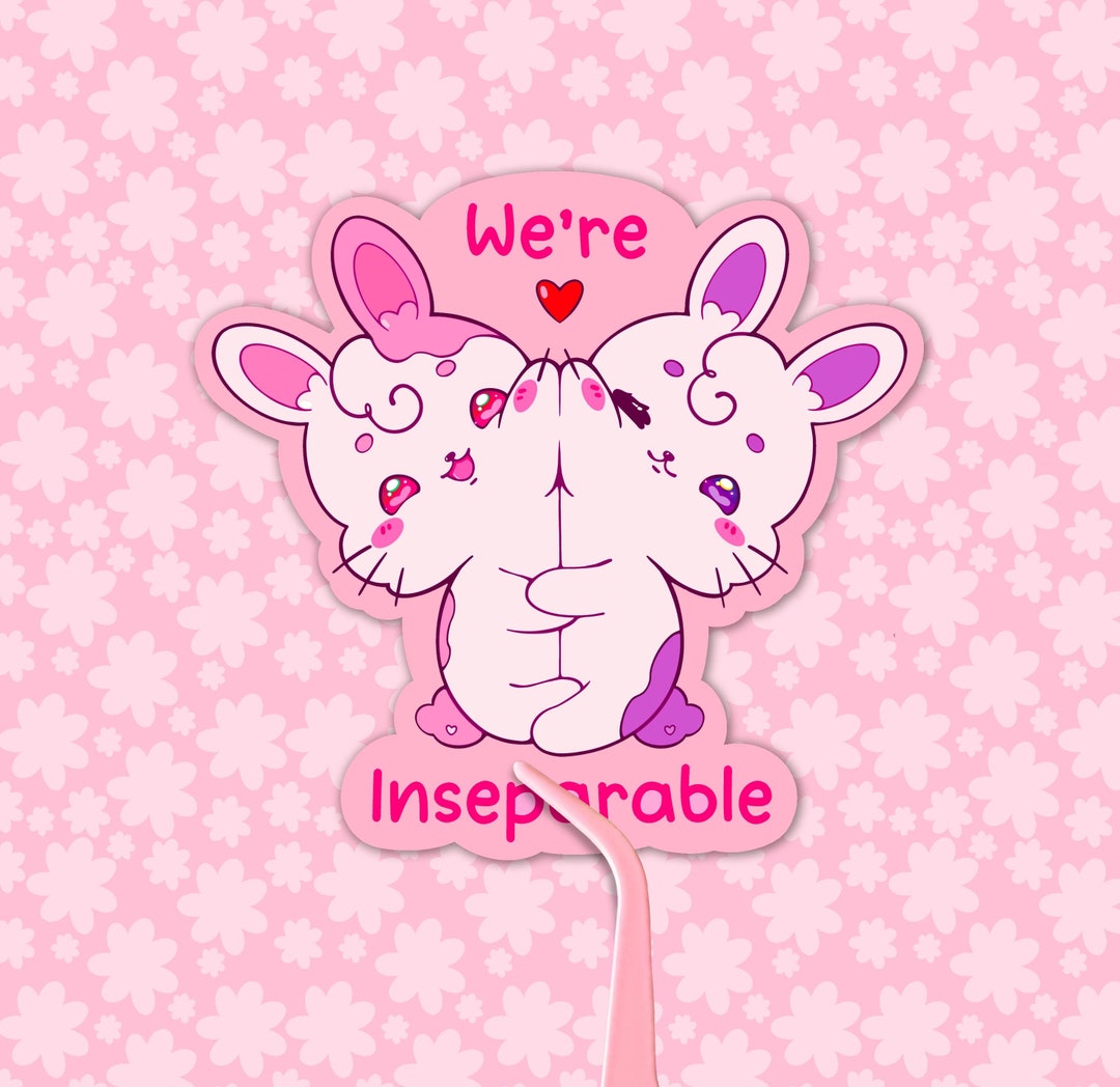 Inseparables Sticker We're Inseparable Bunny Waterproof Vinyl Sticker Cute Kawaii Laptop ...