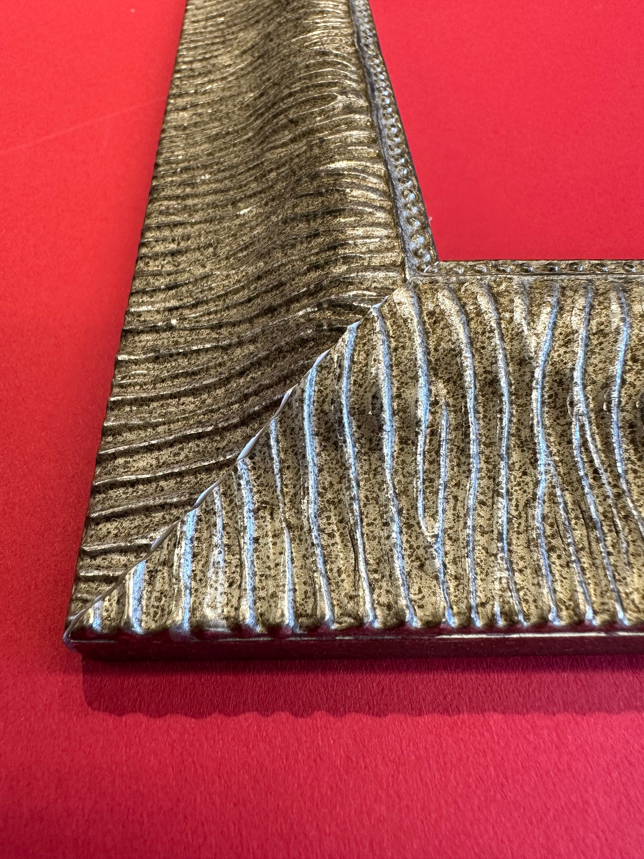 Antique Silver Picture Frame 8x10 Inches. Unique Art Frame Style