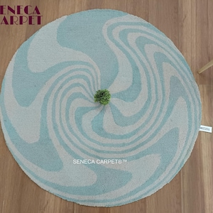 Hand Tufted Flatter round Rug -  handmade Rugs for Bedroom, living room, Kids room, Kitchen, Round Rugs, Large Rug 5x5 ft, 8x8 ft, 10x10 ft.