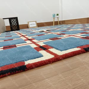 Handmade Large Area Rug | premium quality Hand tufted Woolen Rugs for Home Decor Living Room, Bedroom, Kids Room, Office All Sizes 6x9, 8x10 image 14