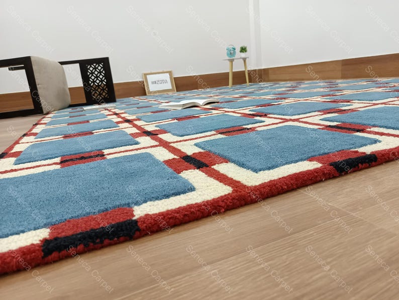 Handmade Large Area Rug | premium quality Hand tufted Woolen Rugs for Home Decor Living Room, Bedroom, Kids Room, Office All Sizes 6x9, 8x10 image 14