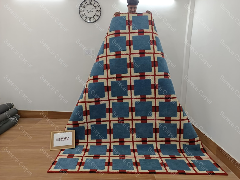 Handmade Large Area Rug | premium quality Hand tufted Woolen Rugs for Home Decor Living Room, Bedroom, Kids Room, Office All Sizes 6x9, 8x10 image 9