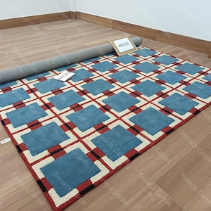 Handmade Large Area Rug | premium quality Hand tufted Woolen Rugs for Home Decor Living Room, Bedroom, Kids Room, Office All Sizes 6x9, 8x10 image 13