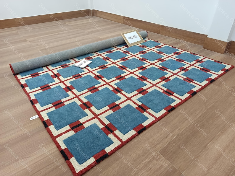 Handmade Large Area Rug | premium quality Hand tufted Woolen Rugs for Home Decor Living Room, Bedroom, Kids Room, Office All Sizes 6x9, 8x10 image 13