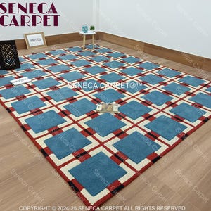 Handmade Large Area Rug | premium quality Hand tufted Woolen Rugs for Home Decor Living Room, Bedroom, Kids Room, Office All Sizes 6x9, 8x10