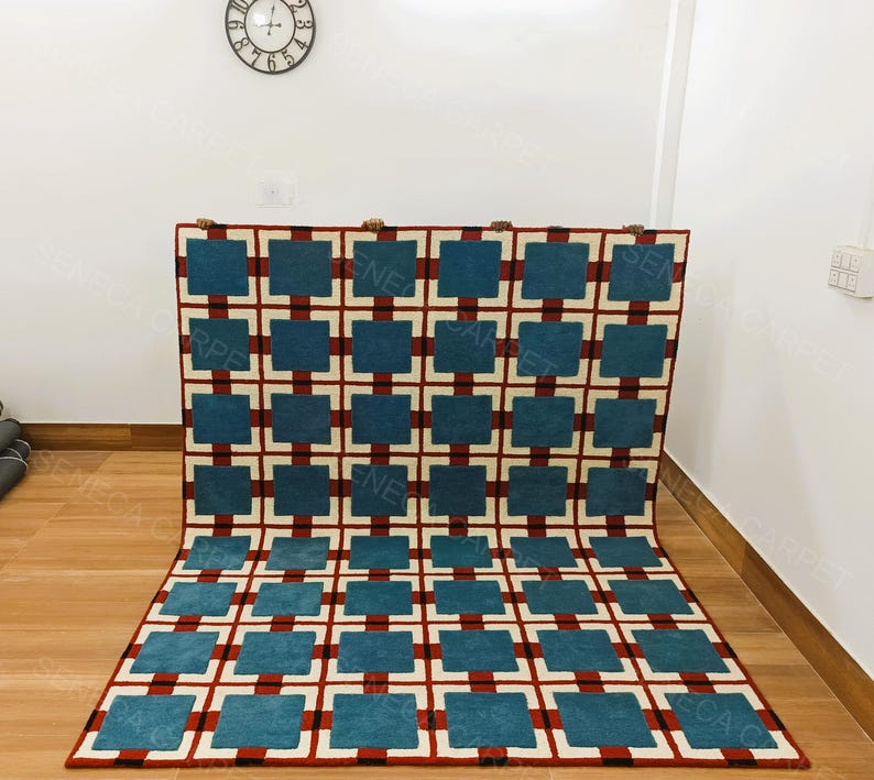 Handmade Large Area Rug | premium quality Hand tufted Woolen Rugs for Home Decor Living Room, Bedroom, Kids Room, Office All Sizes 6x9, 8x10 image 8