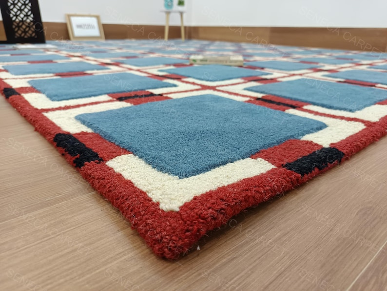 Handmade Large Area Rug | premium quality Hand tufted Woolen Rugs for Home Decor Living Room, Bedroom, Kids Room, Office All Sizes 6x9, 8x10 image 4