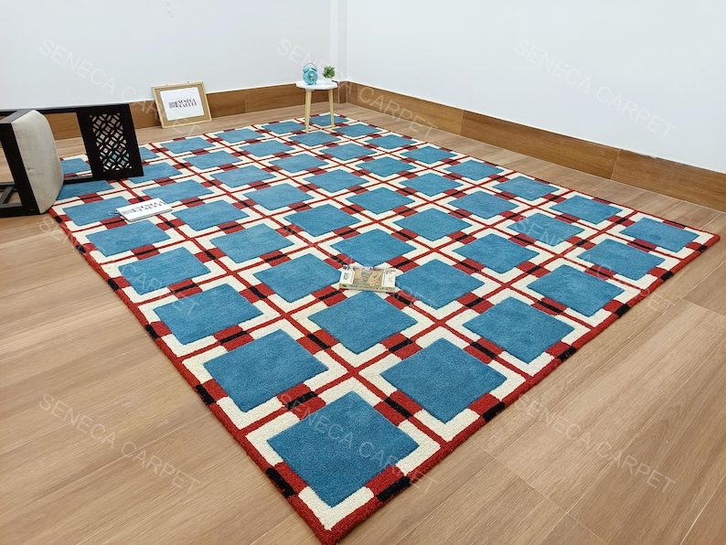 Handmade Large Area Rug | premium quality Hand tufted Woolen Rugs for Home Decor Living Room, Bedroom, Kids Room, Office All Sizes 6x9, 8x10 image 1