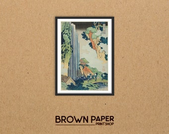 Cascada de Ono en el Kisokaido - Katsushika Hokusai - Elige tu talla