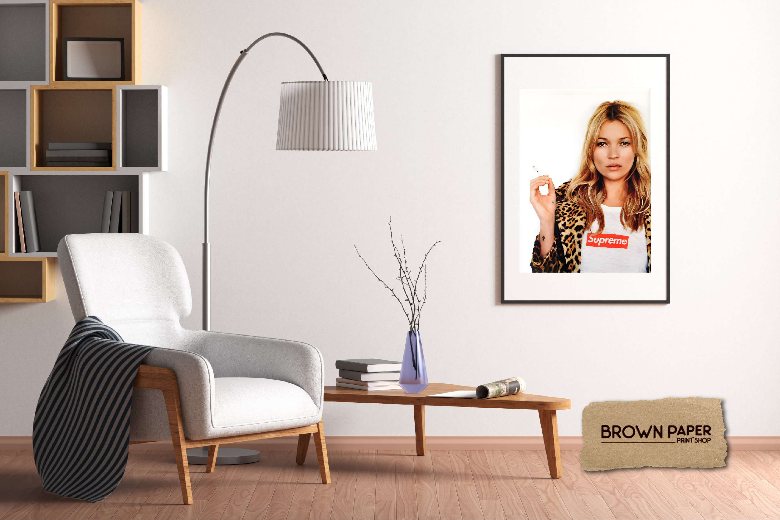 Supreme Kate Moss ポスター Kate Moss Supreme Super Model Sexy Poster, New Art Print