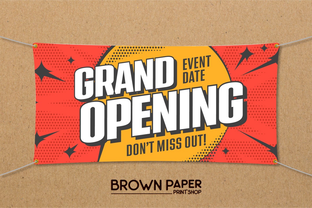 2 x ぱんぷきん‪‪ページ Grand Opening Custom Full Color Vinyl Banner Full Color | Choose