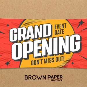 Huge 20x48 Inch Grand Opening Banner – Comes With Balloons! Perfect For Your Big Day