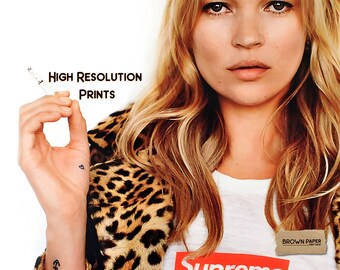 SUPREME Kate Moss Poster - Street Art - Choose Your Size - Etsy