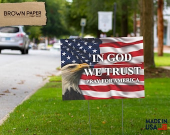 En Dios confiamos - 18 x 24, 12 x 18 - Letrero para jardín, letrero político