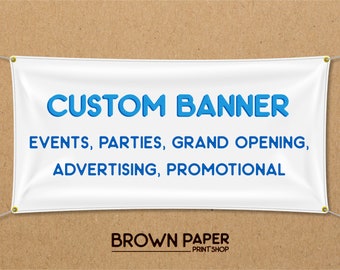 Personalice su Banner de vinilo a todo color a todo color / Elija su tamaño
