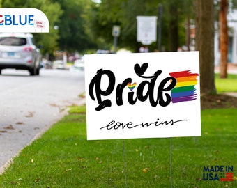 ORGULLO. El amor gana - 18 x 24, 12 x 18 - Signo de patio, Signo político