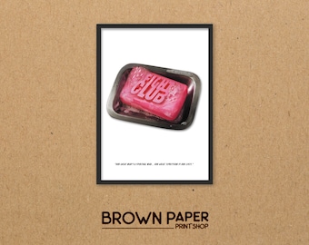 Póster de la jabonera del club de lucha - blanco - elige tu talla